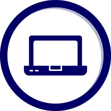 dizüstü bilgisayar simgesi, vektör illüstrasyonu basit tasarım