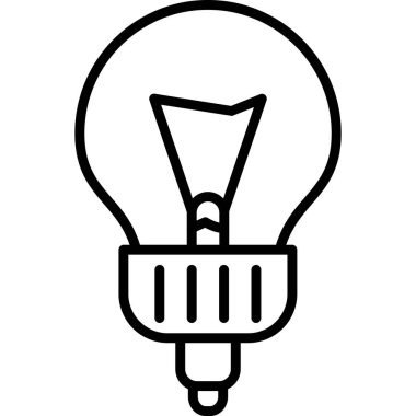 ampul simgesi, vektör illüstrasyonu
