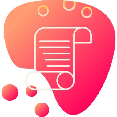 Kağıt parşömen. Web simgesi basit illüstrasyon                