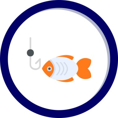 balık ağı simgesi basit illüstrasyon