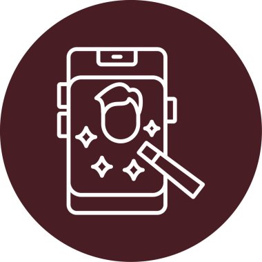 Mobil uygulama süzgeç simgesi, vektör illüstrasyonu basit tasarım