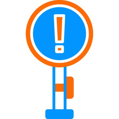 Tehlike işareti simgesinin vektör illüstrasyonu 