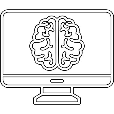 bilgisayar ekranı simgesi, vektör illüstrasyonu basit tasarım