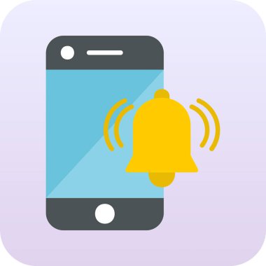 telefon bildirim simgesi, vektör illüstrasyonu basit tasarım