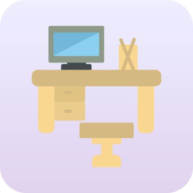 işyeri web simgesi vektör illüstrasyonu