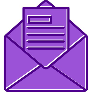 E- posta İş Teklif simgesi vektör illüstrasyonu