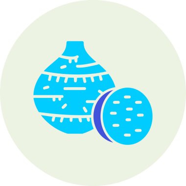 Taro kök simgesi, vektör illüstrasyonu basit tasarım