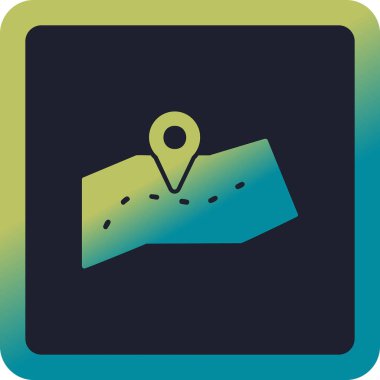 harita simgesinin vektör illüstrasyonu 