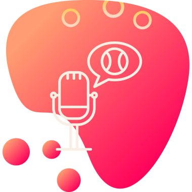 Sport Podcast ikon vektör çizimi 