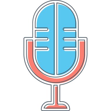 mikrofon simgesi vektör illüstrasyonu 