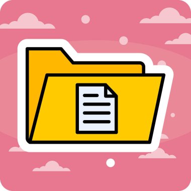 dosya dizini vektör illüstrasyonu        