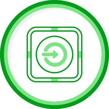 Kaynak düğme simgesi, basit vektör illüstrasyonu 