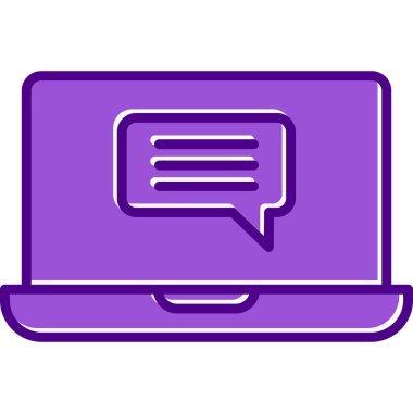 Çevrimiçi İletişim simgesi vektör illüstrasyonu