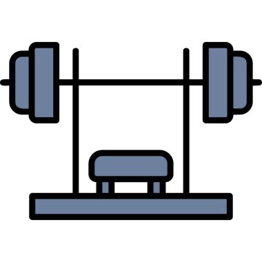 Bench Press simge vektör illüstrasyon tasarımı 