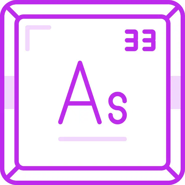 stock vector Arsenic chemical element of the periodic table icon