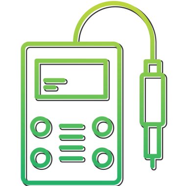 Biyoloji ph metre simgesi, vektör illüstrasyonu 