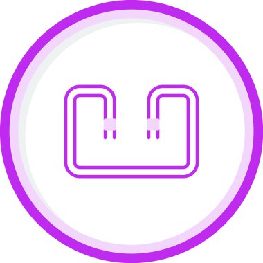 U Bükme ağ simgesi, vektör illüstrasyonu