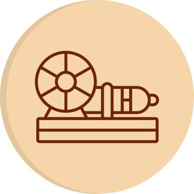 Vektör illüstrasyonu, Motor simgesi biçimi         