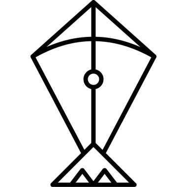 Uçurtma. Web simgesi basit illüstrasyon              