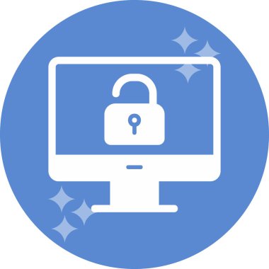 Güvenli olmayan bilgisayar vektör simgesi modern basit illüstrasyon