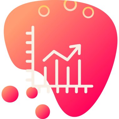 Büyüme grafiği Web simgesi basit illüstrasyon