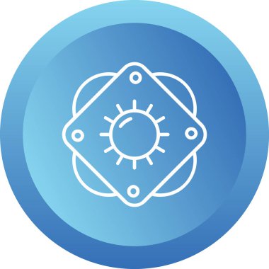 Güneş. Web simgesi basit illüstrasyon 