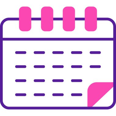 Takvim simgesi, vektör illüstrasyonu basit tasarım