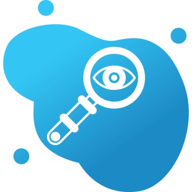 büyütme cam simgesi, vektör illüstrasyonu basit tasarım