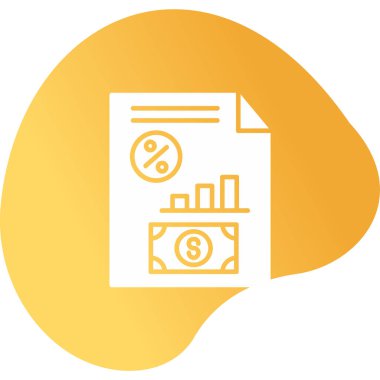 Eğilim biçimi izole edilmiş arka planda mali simge 