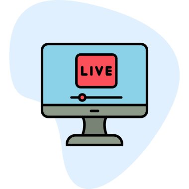 Yaşa. Web simgesi basit bir illüstrasyon. Ben...