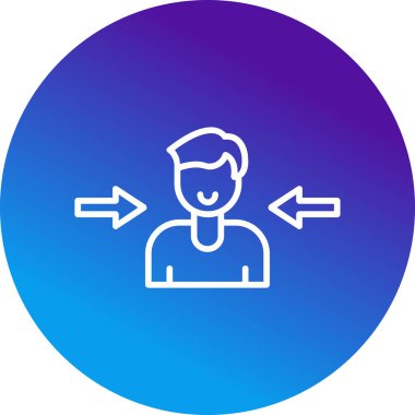 Oklu adam, vektör illüstrasyonu 