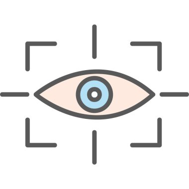 vizyon web simgesi, vektör illüstrasyonu 