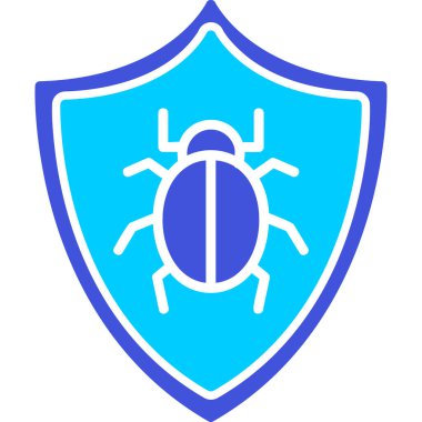 Antivirüs web simgesi, vektör çizimi