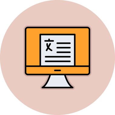 Modern dilbilim simgesinin vektör illüstrasyonu