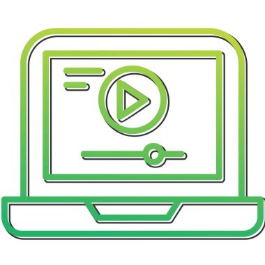 video oynatıcı simgesi, vektör illüstrasyonu 