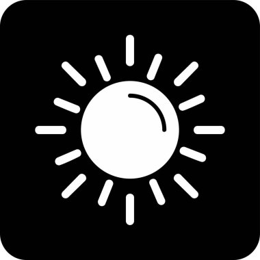 Güneş. Web simgesi basit illüstrasyon 