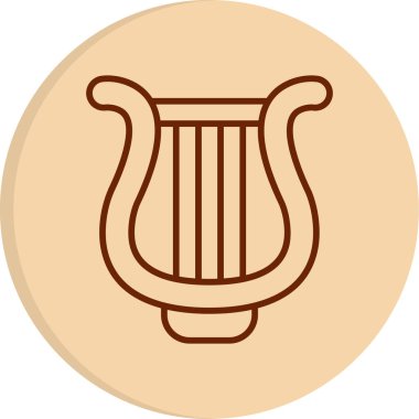 Lyre simgesinin vektör illüstrasyon tasarımı           