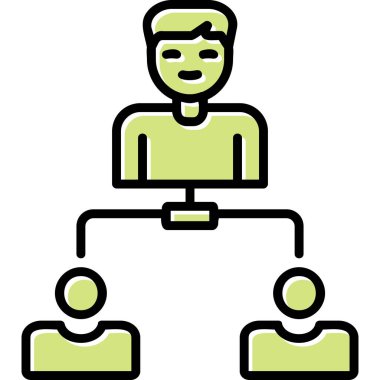 Hiyerarşi web simgesi basit illüstrasyon