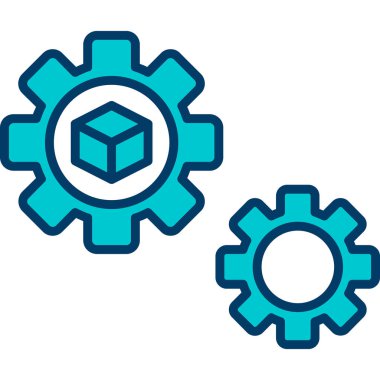 Vitesli ayar simgesi, vektör illüstrasyonu basit tasarım