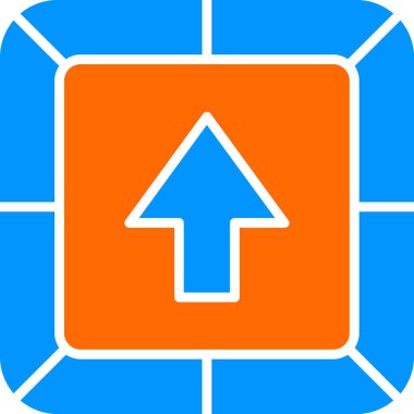 ok yukarı simge web basit illüstrasyon