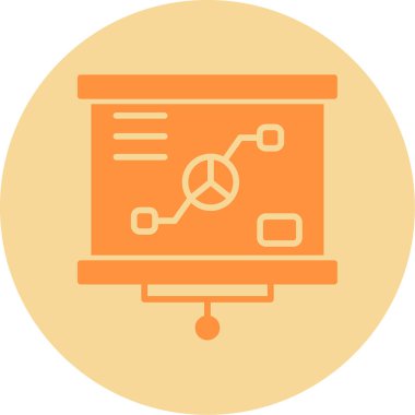 sunum simgesi, vektör illüstrasyonu 