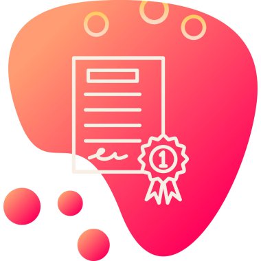 Sertifika. Web simgesi basit tasarım