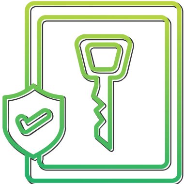 Güvenli simgenin vektör illüstrasyonu 