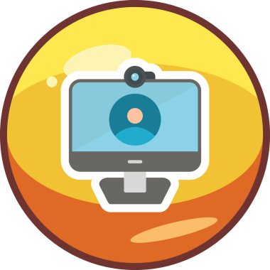 Video Arama simgesi, düz tasarım