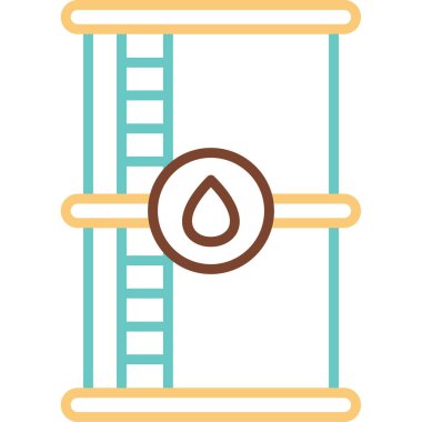 Petrol varili ikonu. Web simgesi vektör illüstrasyonu