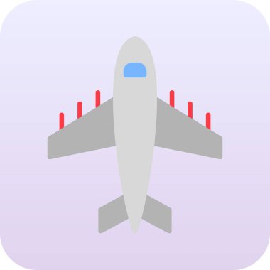 Uçak. Web simgesi basit illüstrasyon 