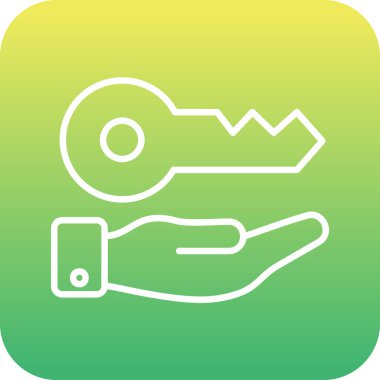 anahtar simgesi, vektör illüstrasyonu basit tasarım