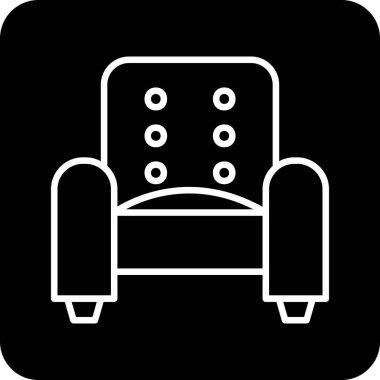 Kol Koltuğu Web simgesi basit illüstrasyon