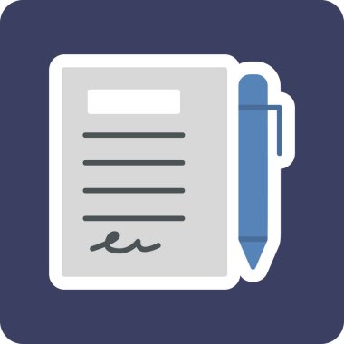 Kalem simgesi çizimi olan planlayıcı