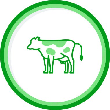 İnek. Web simgesi basit illüstrasyon 